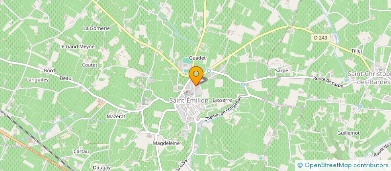 localisation de l'entreprise FG INVESTISSEMENTS à SAINT-EMILION