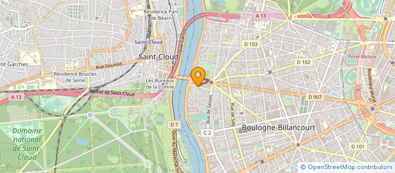 localisation de l'entreprise FG NET à BOULOGNE-BILLANCOURT