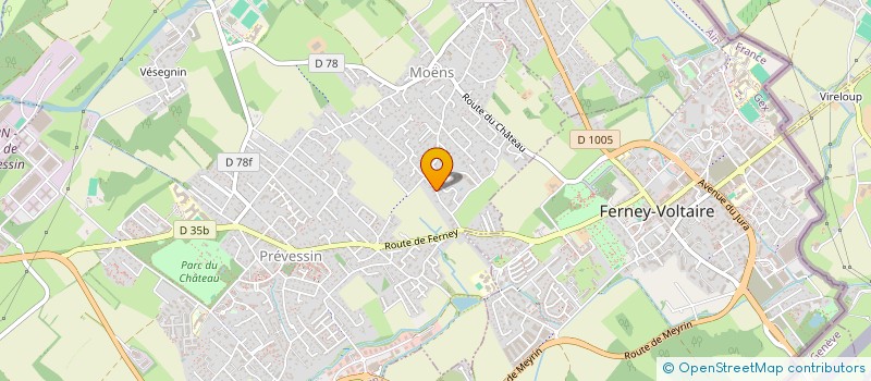 localisation de l'entreprise FG PLOMBERIE à PREVESSIN-MOENS