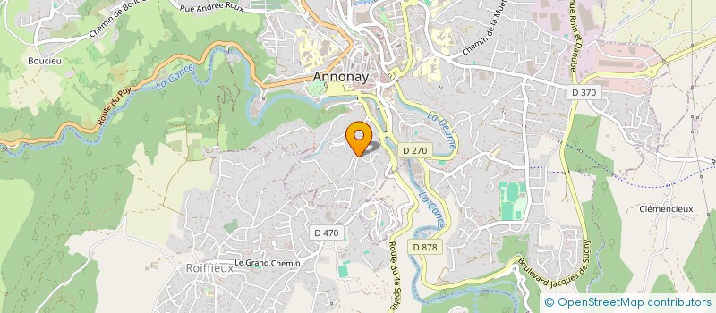 localisation de l'entreprise FG PRINT COURTAGE  ANNONAY