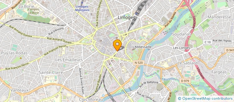 localisation de l'entreprise FG RESTAURATION à LIMOGES