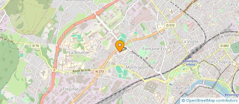 localisation de l'entreprise FG SPORT à BESANCON