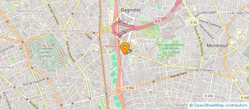 localisation de l'entreprise FGC SARL à BAGNOLET