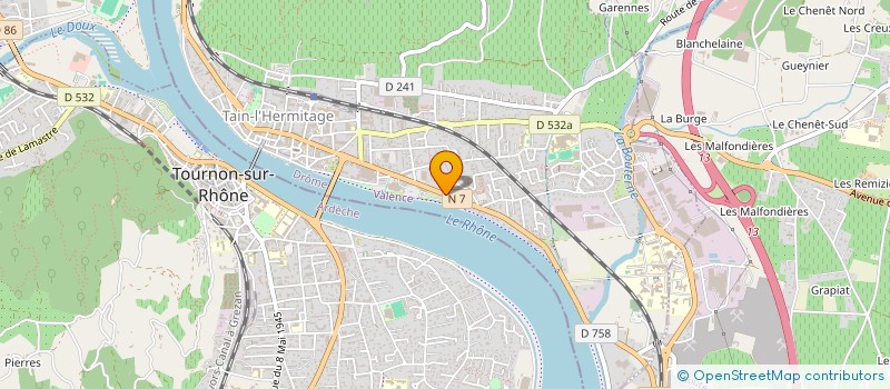 localisation de l'entreprise FGCONTROLES  TAIN-L'HERMITAGE