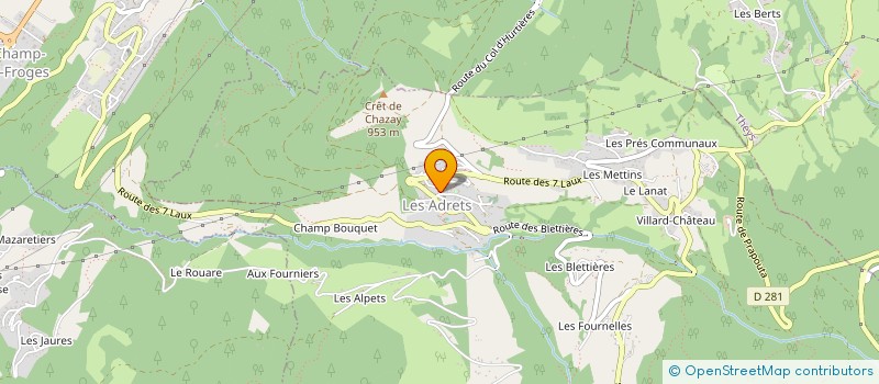 localisation de l'entreprise FGIMMO  LES ADRETS