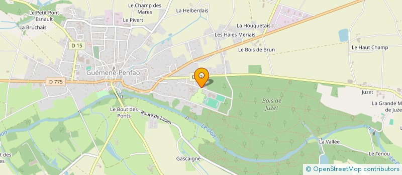 localisation de l'entreprise FGLP  GUEMENE-PENFAO