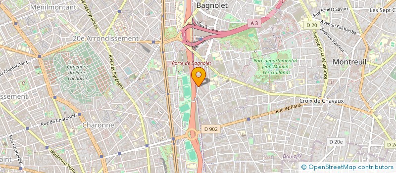 localisation de l'entreprise FGM  BAGNOLET