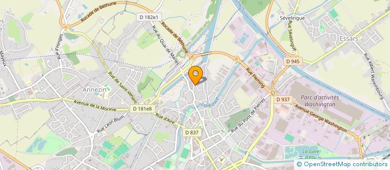 localisation de l'entreprise FGNS  BETHUNE