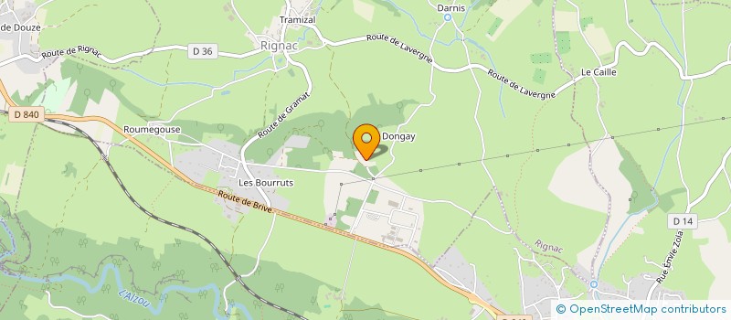 localisation de l'entreprise FGTP  RIGNAC