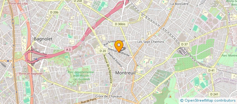 localisation de l'entreprise FH TRANSPORT à MONTREUIL