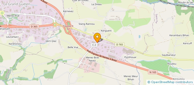 localisation de l'entreprise FHAST  SAINT-EVARZEC