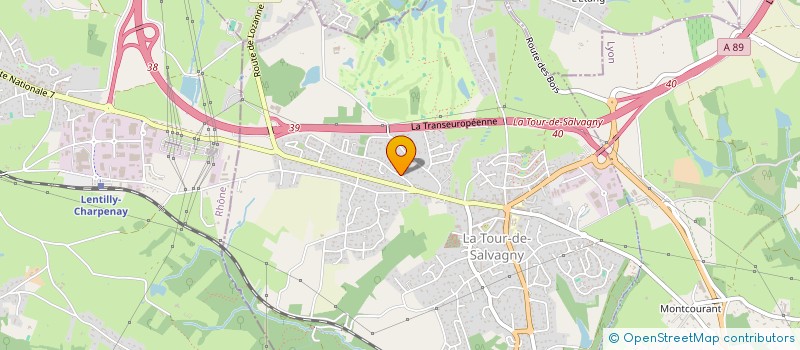 localisation de l'entreprise FHB CONSEIL & ACCOMPAGNEMENT  LA TOUR-DE-SALVAGNY