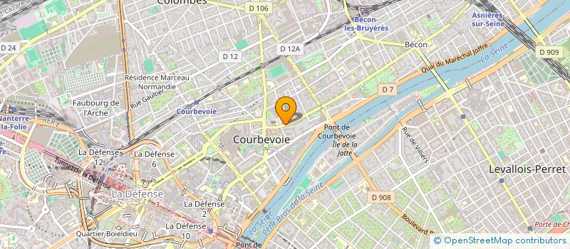 localisation de l'entreprise FHBRY à COURBEVOIE
