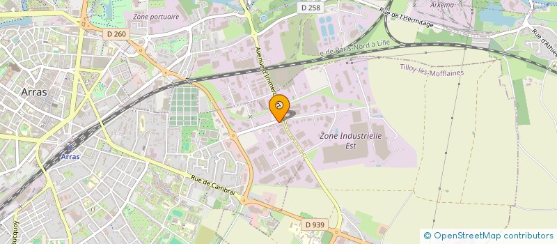 localisation de l'entreprise FHRL à ARRAS