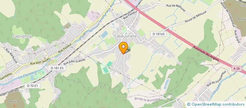 localisation de l'entreprise FIBAT à LABEUVRIERE