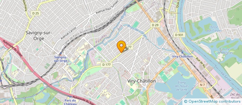 localisation de l'entreprise FIBER&CO à VIRY-CHATILLON