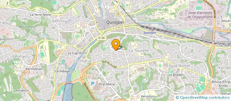 localisation de l'entreprise FIBEROPT à QUIMPER