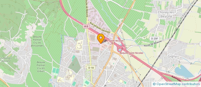 localisation de l'entreprise FIBERT à BEAUNE