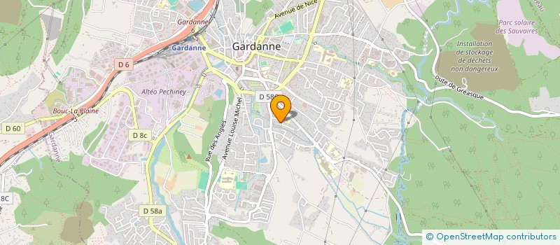 localisation de l'entreprise FIBOIS SUD PROVENCE ALPES COTE D'AZUR à GARDANNE