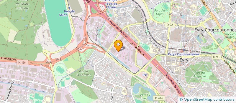 localisation de l'entreprise FIBRE 2000 METALLURGIE à EVRY-COURCOURONNES