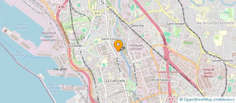 localisation de l'entreprise FIBRE ADSL SUPER TECHNOLOGIES à MARSEILLE