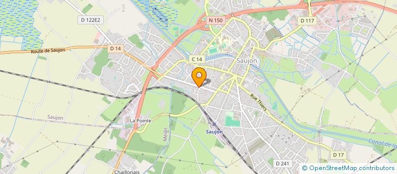 localisation de l'entreprise FIBRE BUREAUTIQUE SERVICES à SAUJON