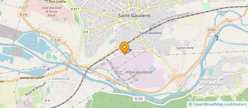 localisation de l'entreprise FIBRE EXCELLENCE TARASCON SAS à SAINT-GAUDENS