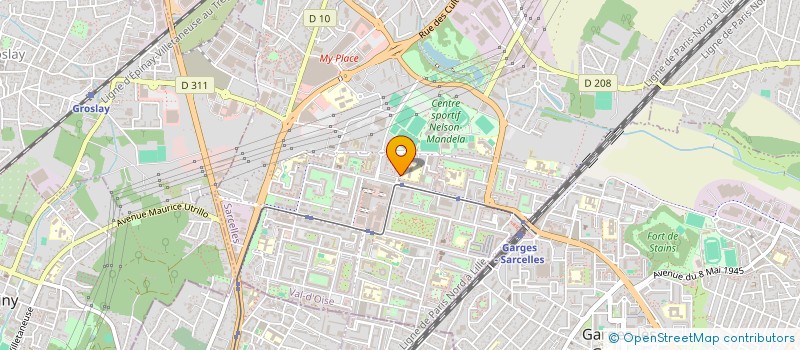 localisation de l'entreprise FIBRE ROUGE  SARCELLES