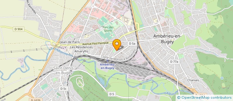 localisation de l'entreprise FIBRE TELECOM ET RESEAUX à AMBERIEU-EN-BUGEY