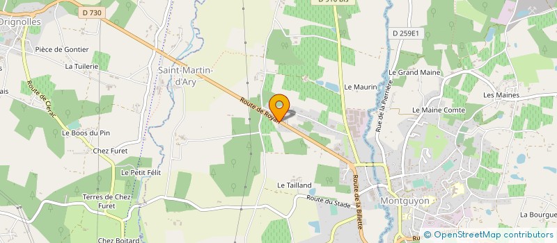 localisation de l'entreprise FIBRETEC à SAINT-MARTIN-D'ARY