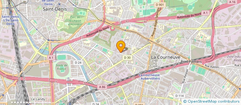 localisation de l'entreprise FIBROTECH à LA COURNEUVE