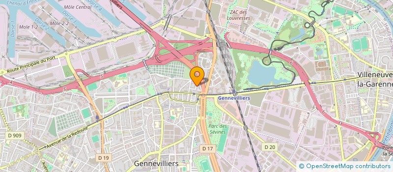localisation de l'entreprise FIBROUS à GENNEVILLIERS