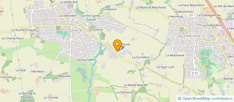 localisation de l'entreprise FICAS DISTRIBUTION  GEVEZE