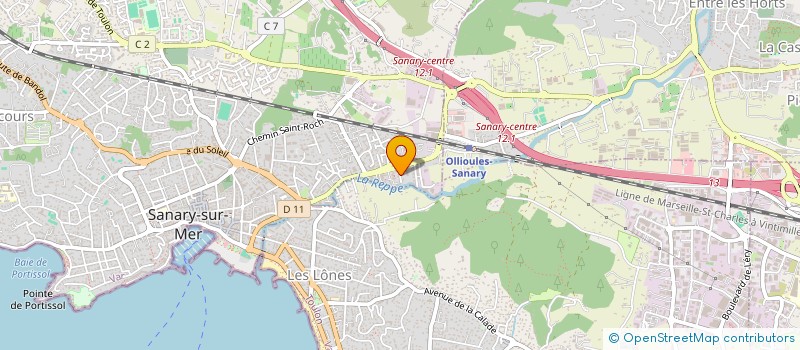 localisation de l'entreprise FICHERA IMMOBILIER à SANARY-SUR-MER