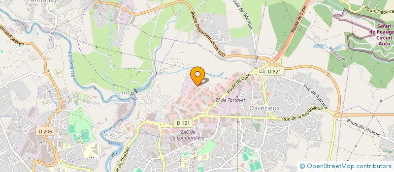 localisation de l'entreprise FICHET à DAVEZIEUX