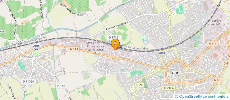 localisation de l'entreprise FICOMEC à LUNEL