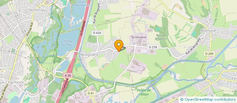 localisation de l'entreprise FID2LE  BROGNARD