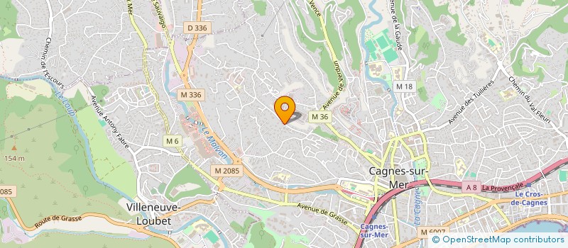 localisation de l'entreprise FIDA HOLDING à CAGNES-SUR-MER