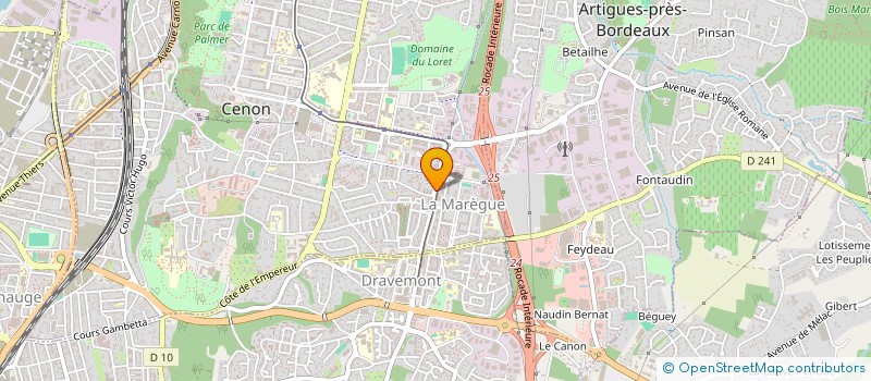 localisation de l'entreprise FIDAQUITAINE EXPERTISE COMPTABLE à CENON