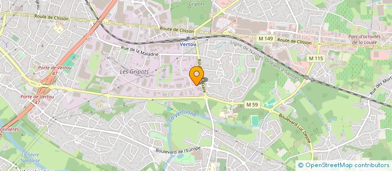 localisation de l'entreprise FIDESIL à VERTOU