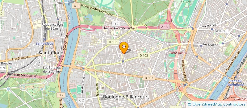 localisation de l'entreprise FIDUCIAIRE BOULOGNE EXPERTISE à BOULOGNE-BILLANCOURT