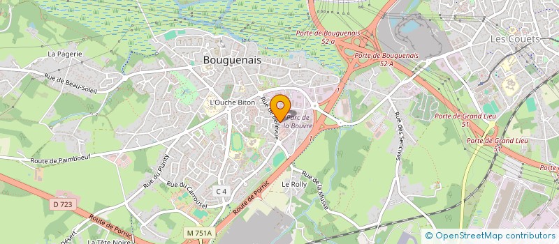 localisation de l'entreprise FIDUCIAIRE D HERBAUGES  BOUGUENAIS