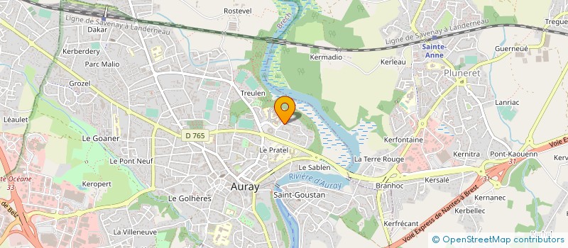localisation de l'entreprise FIDUCIAIRE DE L'OUEST à AURAY