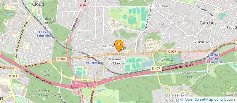 localisation de l'entreprise FIDUCIAIRE DES HALLES  VAUCRESSON