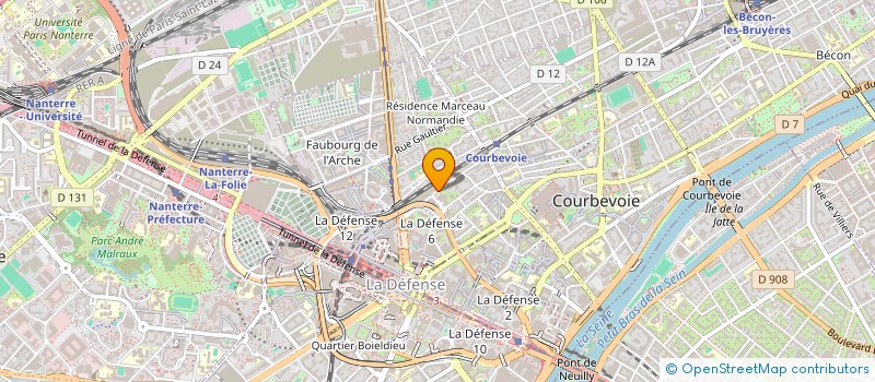 localisation de l'entreprise FIDUCIAL à COURBEVOIE