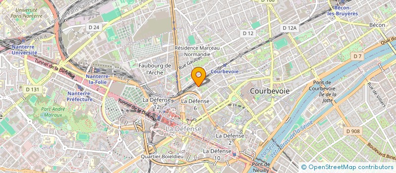 localisation de l'entreprise FIDUCIAL E-SECURITE EN ABREGE FIDUCIAL SECURITE à COURBEVOIE