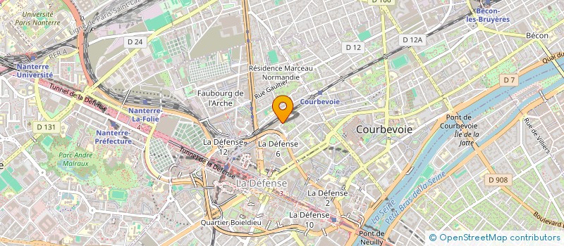 localisation de l'entreprise FIDUCIAL STAFFING SECURITE EN ABREGE FIDUCIAL SECURITE à COURBEVOIE