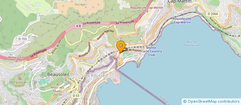localisation de l'entreprise FIELDING PROPERTIES  ROQUEBRUNE-CAP-MARTIN