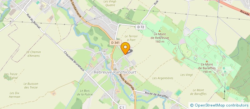 localisation de l'entreprise FIEVET-DERISBOURG  REBREUVE-RANCHICOURT