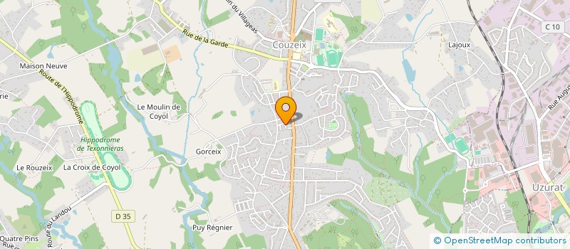 localisation de l'entreprise FIEVEZ à COUZEIX